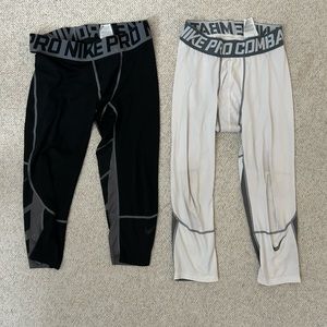 Nike pro combat 3/4 leg leggings